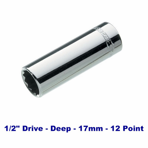 Sidchrome SCMT14262 - Socket Deep 1/2" Drive 17mm 12-Point